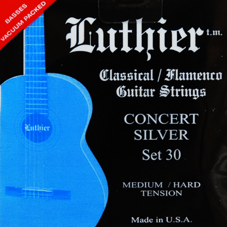 Luthier Nylon Set # 30, Concert White Silver